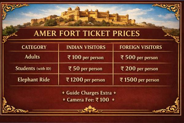 Amer Fort Ticket Price